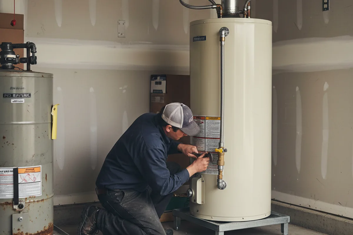 Water heater and shutoff valve replacement in Shiro
